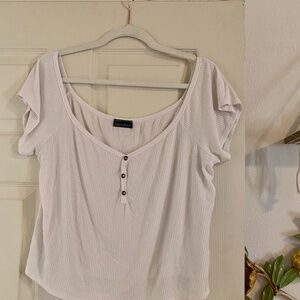 Women's XL white crop top